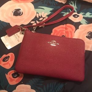 Coach purple wristlet